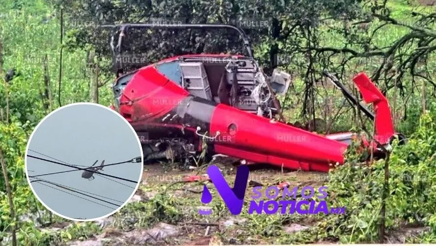 Desplome de helicóptero en Tepetlixpa deja dos muertos