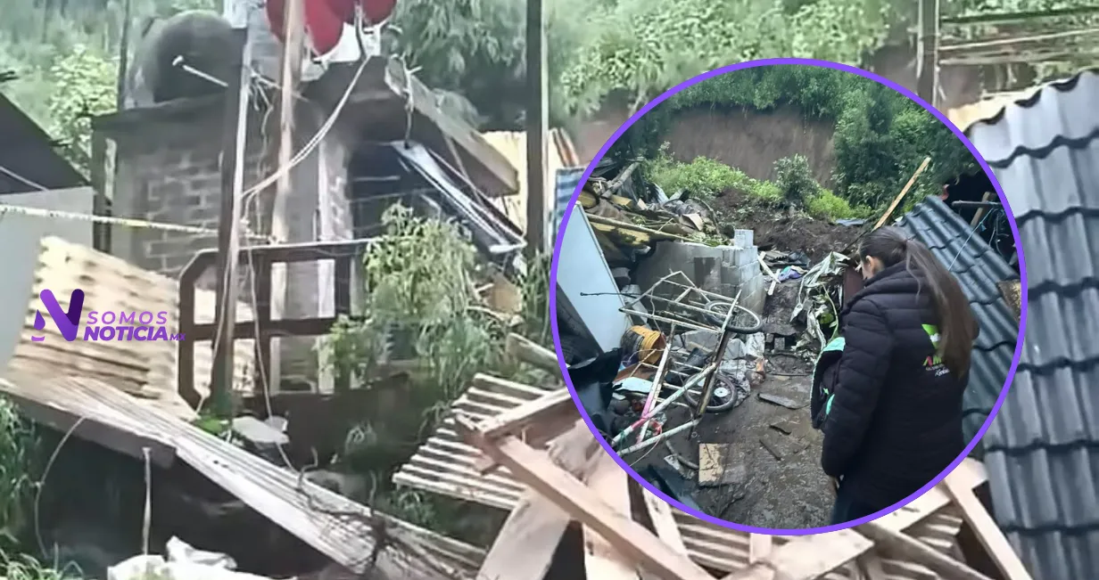 Cerro se desgaja y sepulta a una familia en Amecameca; mueren padre e hija de 2 años