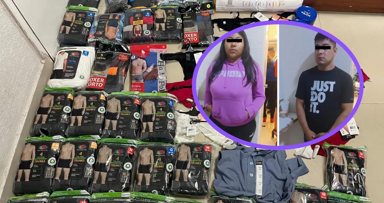 Detienen a farderos con decenas de bóxers y pañales en Tecámac